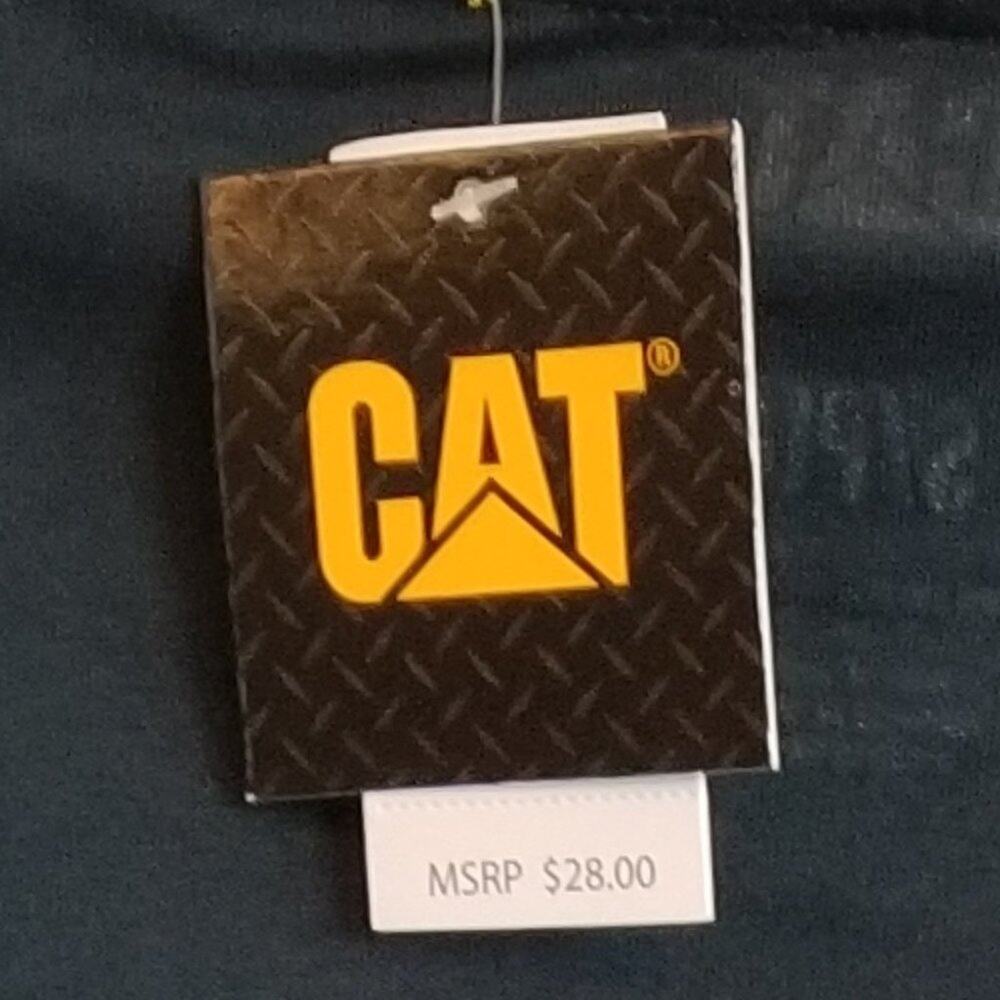 NWT CAT Caterpillar Equipment Boys LS T-shirt Size S 8 Black White Logo & Sleeve - Picture 5 of 5